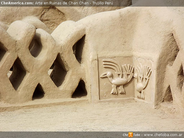 Arte en muros Ruinas de Chan Chan